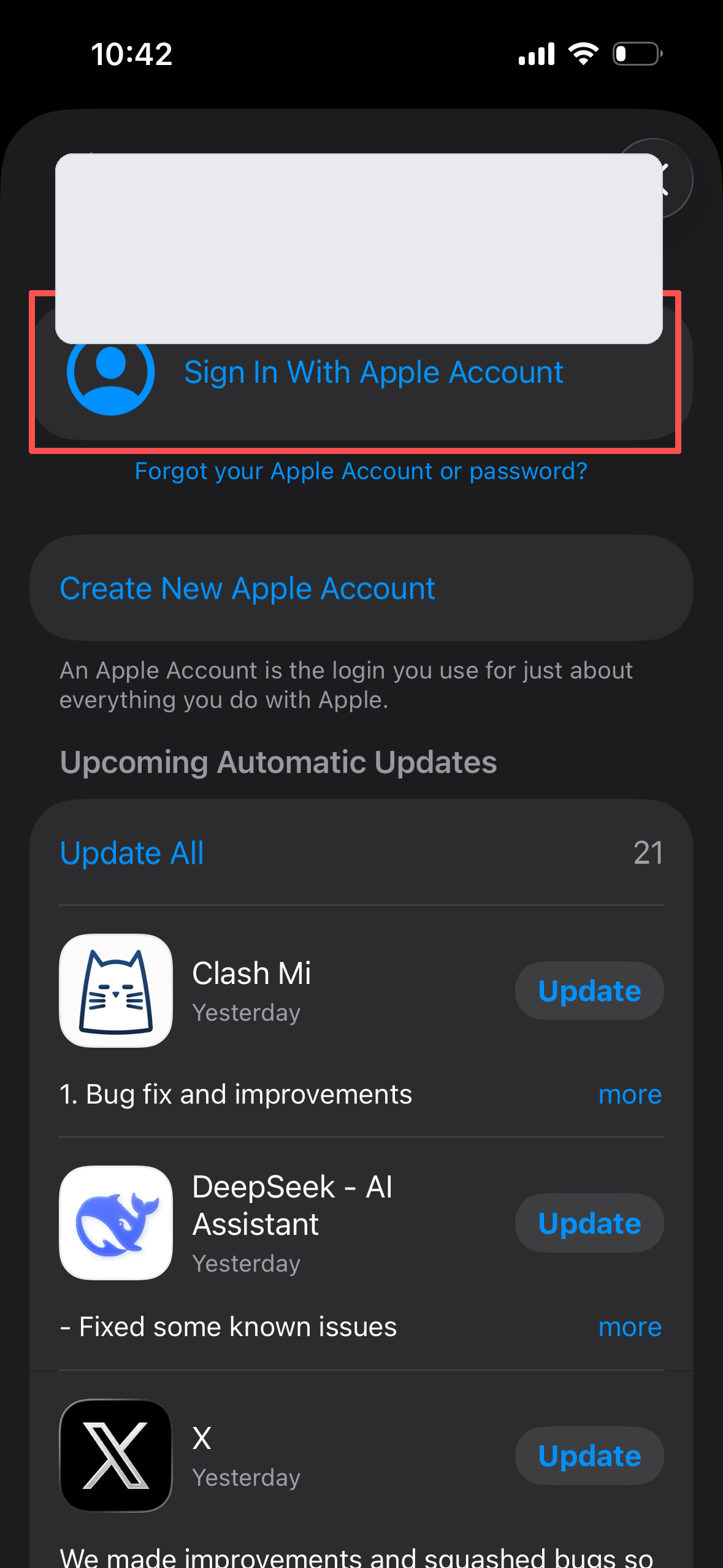 Sign In With Apple Account 入口